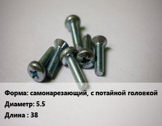 Винт самонарезающий, с потайной головкой 5.5х38, Phillips, кг цена от 731.41 ₼ / кг, где купить, условия доставки в Баку и Бакинская области